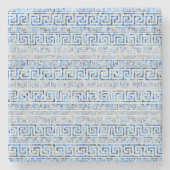Grieks Meander Patroon - Grieks Kernornament Stenen Onderzetter (Voorkant)
