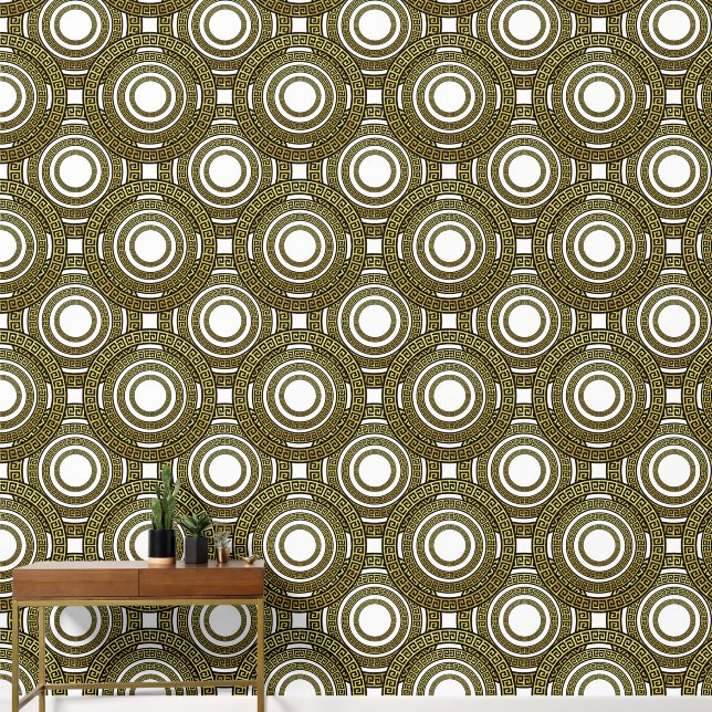 Grieks meanderpatroon behang (Hal)