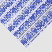 Grieks Mediterraan Arabesk patroon blauw Tissuepapier (Detail)