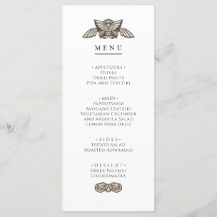 Grieks menu feesttafel bord met stenen elementen