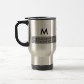 Grieks monogram sleutelontwerp reisbeker (Links)
