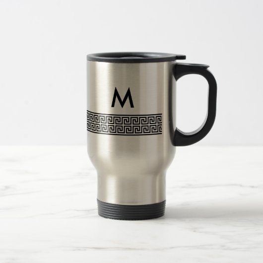 Grieks monogram sleutelontwerp reisbeker (Rechts)
