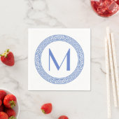 Grieks monogram sleutelontwerp servetten (Insitu)