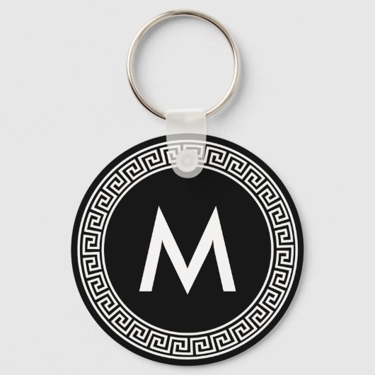 Grieks monogram sleutelontwerp sleutelhanger (Voorkant)