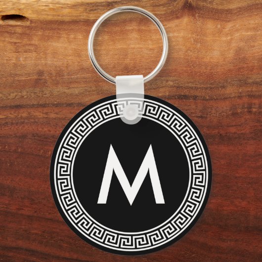 Grieks monogram sleutelontwerp sleutelhanger (Voorkant)
