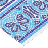 Grieks Mozaïek Tegel Ornament - Blauwe tinten Tafelkleed (Gekanteld)