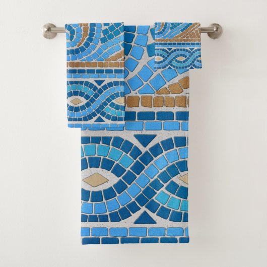 Grieks mozaïektegel bad handdoek (Insitu)