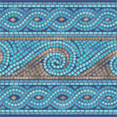 Grieks mozaïektegel sticker (Voorkant)