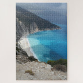 Grieks Myrtos Bay Strandlandschap Kefalonia Grieke Legpuzzel (Verticaal)