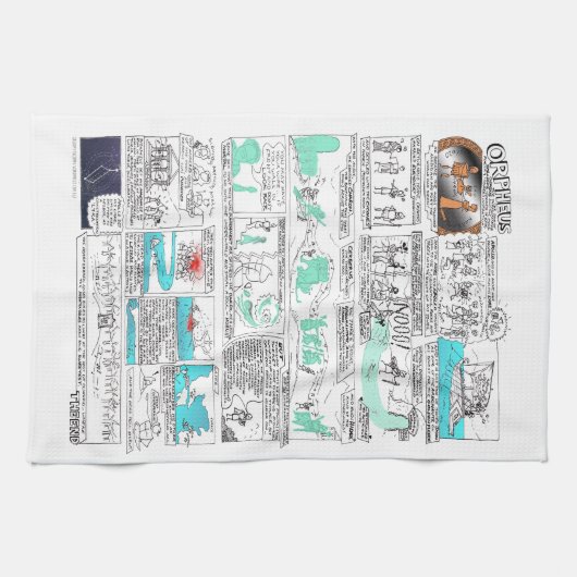 Grieks Myth Comix Orpheus Tea Theedoek (Horizontaal)