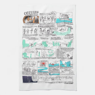 Grieks Myth Comix Orpheus Tea Theedoek