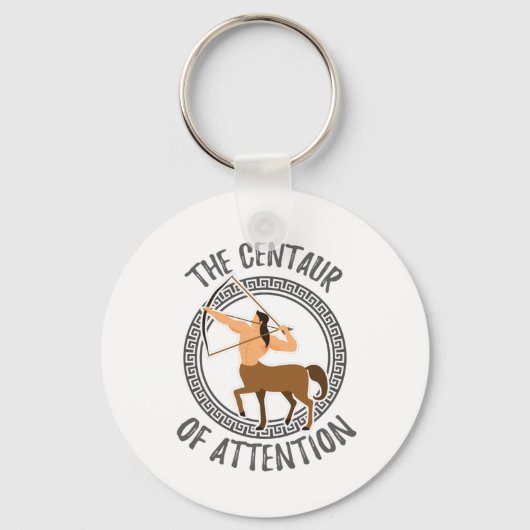 Grieks Mythology Gift Centaur Aandacht Gift Sleutelhanger (Voorkant)