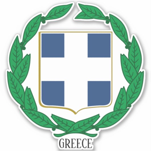 Grieks nationaal wapenschild sticker (Voorkant)