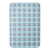 Grieks Navy Blue Aqua Pattern Badmat (Voorkant Verticaal)