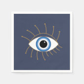 Grieks ogen met blauw wit goud servet (Voorkant)