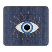 Grieks ogen met blauw wit goud snijplank (Voorkant)