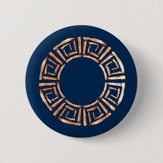 Grieks ontwerp ronde button 5,7 cm (Voorkant)