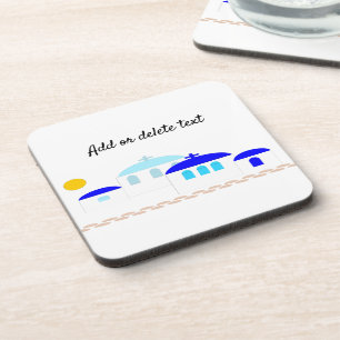 Grieks ontwerp Voeg gewoon tekst toe Bier Onderzetter