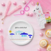 Grieks ontwerp Voeg gewoon tekst toe Papieren Bordje (Feest)