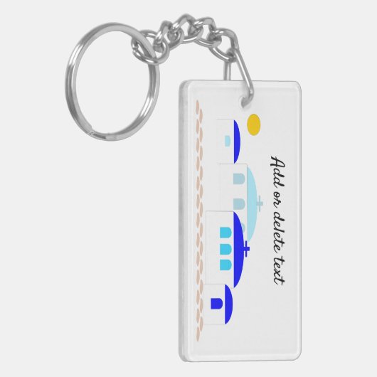 Grieks ontwerp Voeg gewoon tekst toe Sleutelhanger (Voorkant Links)