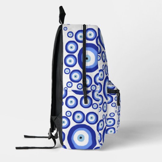 Grieks oog Succes Symbool Patroon Naam Bedrukte Rugzak (Links)