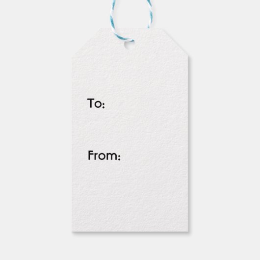 Grieks Oraal Oraal Patroon Blauw Wit Cadeaulabel (Achterkant)