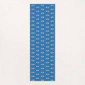 Grieks Oraal Oraal Patroon Blauw Wit Yogamat (Voorkant)