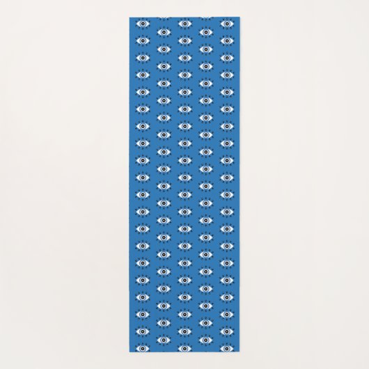 Grieks Oraal Oraal Patroon Blauw Wit Yogamat (Achterkant)