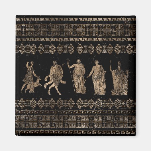 Grieks ornament van de Diersteden en de Meander Magneet (Voorkant)