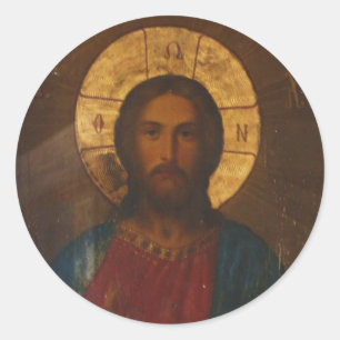  GRIEKS ORTHODOX ICON RONDE STICKER