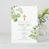 Grieks-orthodoxe doop groen kaart (Staand voorkant)