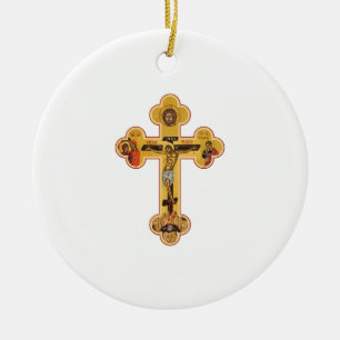 Grieks-orthodoxe Jezus Christus Kruis Keramisch Ornament