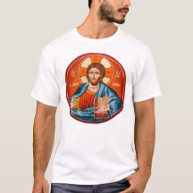 Grieks-orthodoxe Jezus Mural T-Shirt