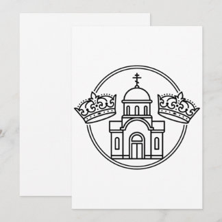 Grieks-orthodoxe Kerk Met Twee Trouwkronen Kaart