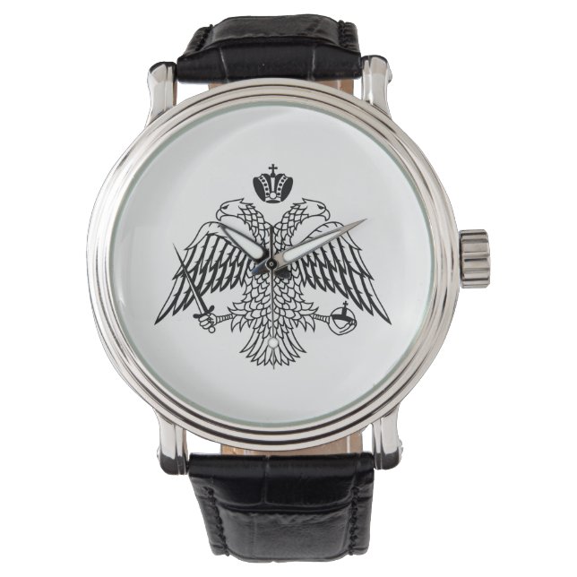 Grieks-orthodoxe kerkvlag Mount Athos Horloge (Voorkant)