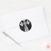 Grieks-orthodoxe kruis ronde sticker (Envelop)