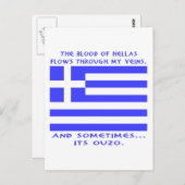 Grieks Ouzo Briefkaart (Voorkant / Achterkant)