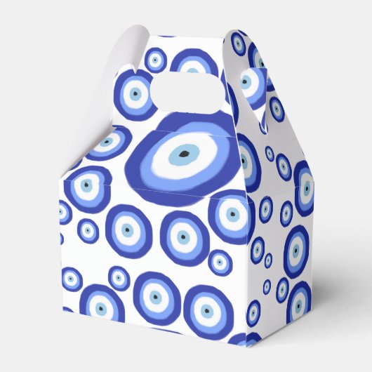 Grieks Oye Good Luck Symbol Patroon Bedankdoosjes (Achterkant)