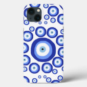 Grieks Oye Good Luck Symbol Patroon Case-Mate iPhone Case (Achterkant)