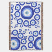 Grieks Oye Good Luck Symbol Patroon Deken (Voorkant Verticaal)