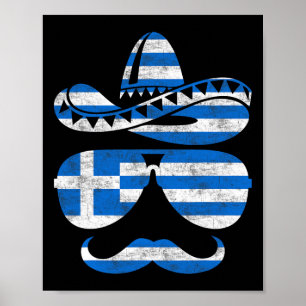 Grieks Paaszonnebril Cinco de Mayo Mexicaans Kinde Poster