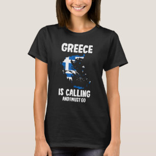 Grieks Patriottisch Traveler Griekenland belt en i T-shirt