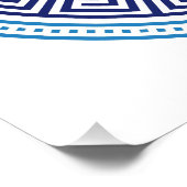 Grieks patroon Evil Eye Nazar Perfect Poster (Hoek)