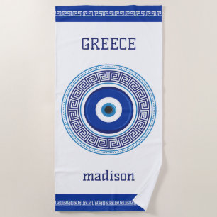 Grieks patroon Evil Eye Nazar Strandlaken
