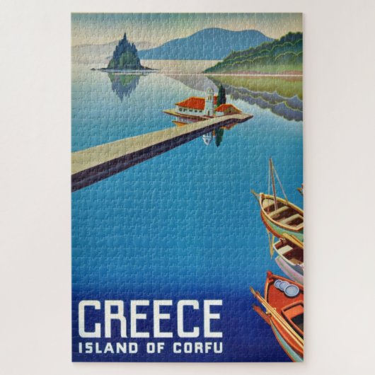  Grieks reiseiland Corfu Illustration Legpuzzel (Verticaal)