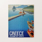 Grieks reiseiland Corfu Illustration Legpuzzel (Verticaal)