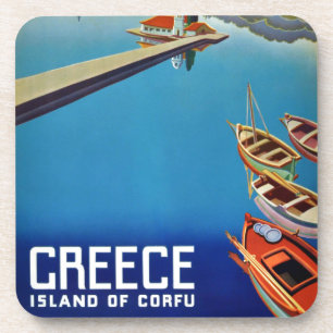 Grieks reizen - eiland Corfu Bier Onderzetter
