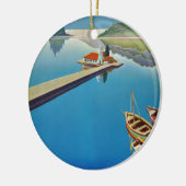 Grieks reizen - eiland Corfu Keramisch Ornament (Links)