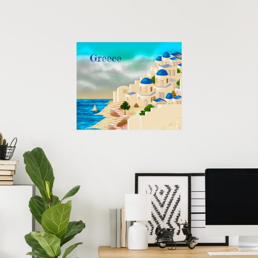 Grieks reizen poster (Thuiskantoor)