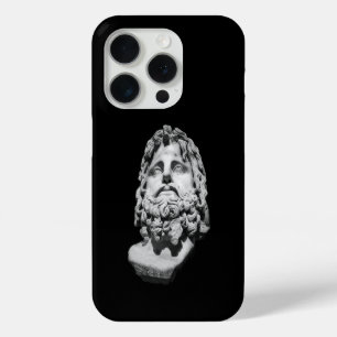 Grieks-Romeins marmeren buste klassiek zwart en wi iPhone 15 Pro Case